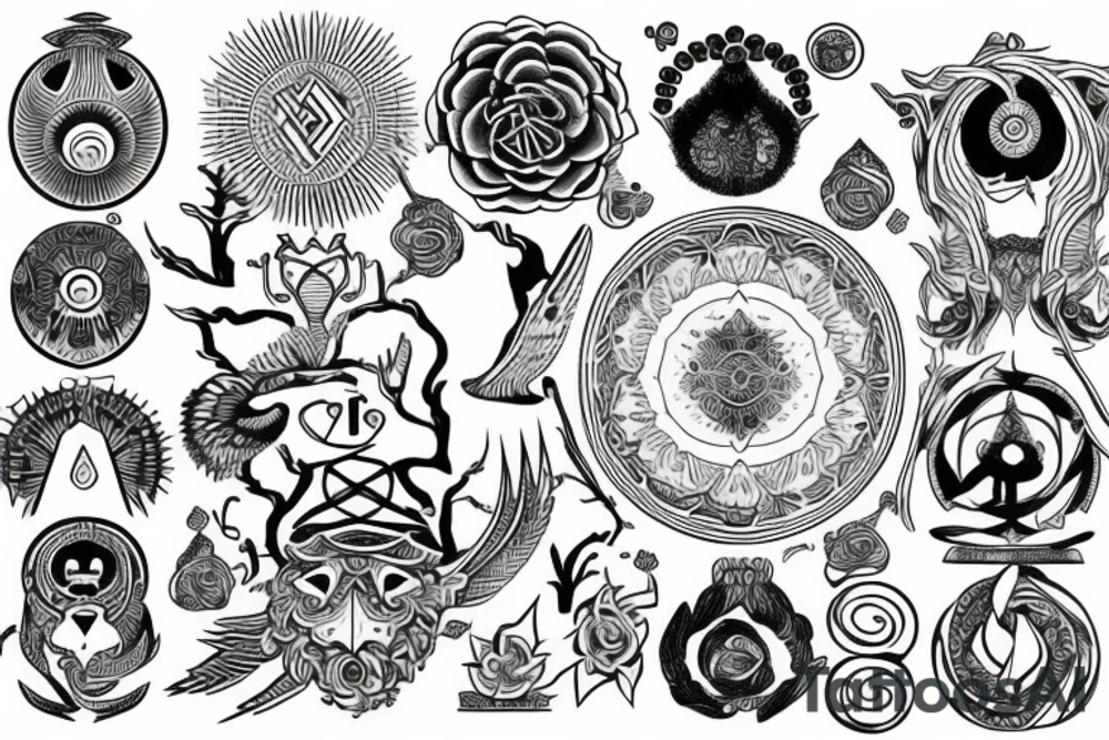 Ancient esoteric wisdom tattoo idea