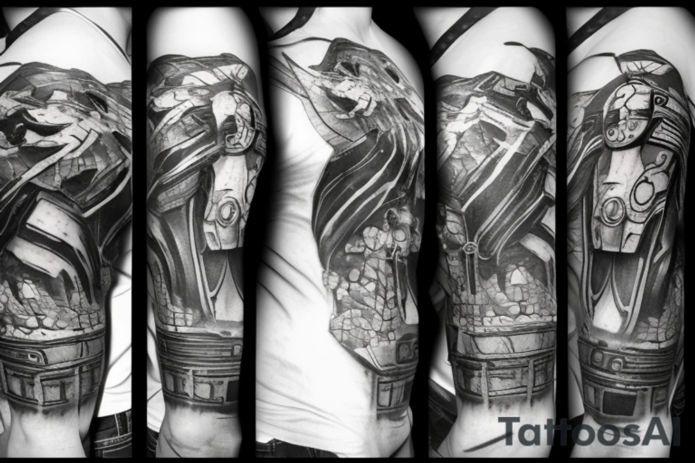 starcraft 2 video game pylon tattoo idea