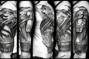 starcraft 2 video game pylon tattoo idea