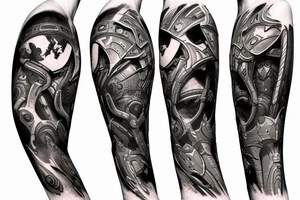 starcraft 2 video game pylon tattoo idea