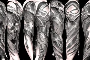 starcraft 2 jim raynor fighting zealot sleeve tattoo idea