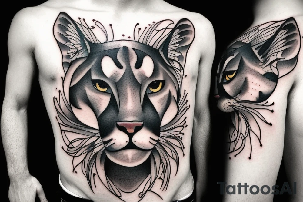Mountain lion tattoo idea