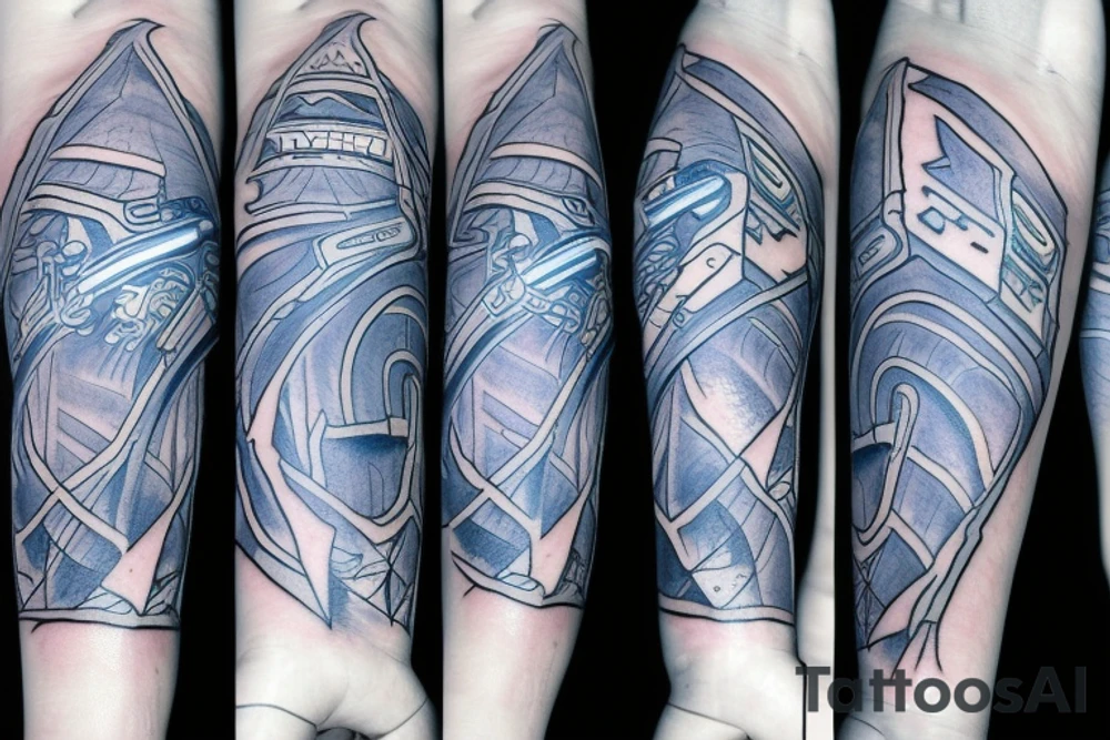 starcraft 2 blue energy pylon tattoo idea