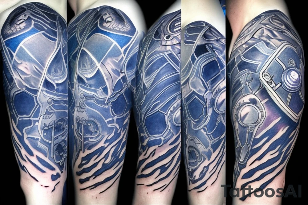 starcraft 2 blue energy pylon tattoo idea