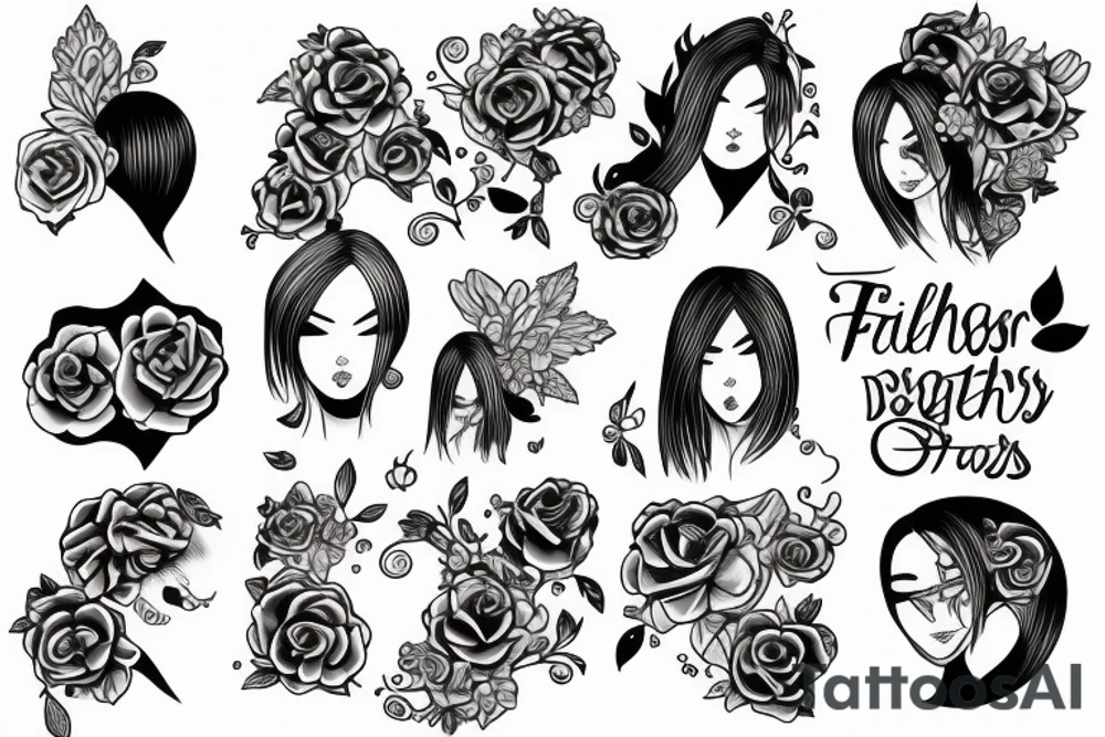 Two daughters, two sisters tattoo idea