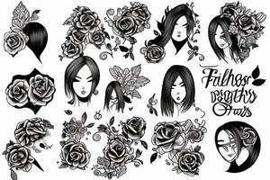 Two daughters, two sisters tattoo idea