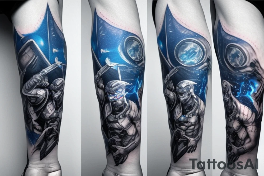 starcraft 2 blue energy pylon odin tattoo idea