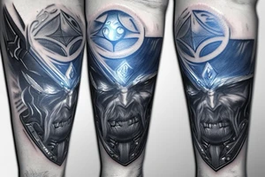 starcraft 2 blue energy pylon odin tattoo idea