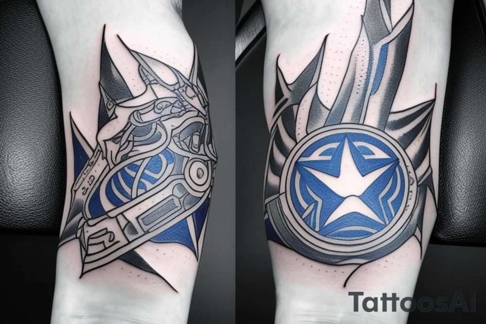 starcraft 2 blue energy pylon odin tattoo idea