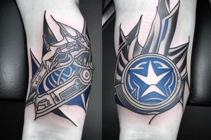 starcraft 2 blue energy pylon odin tattoo idea