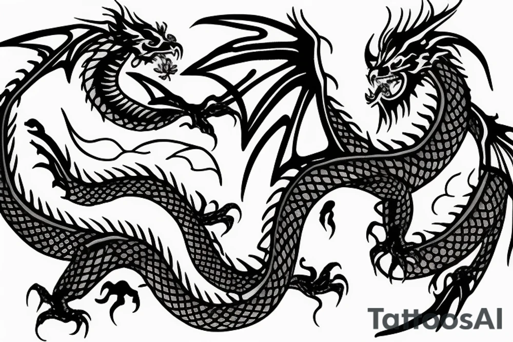 The Dragon is kind tattoo idea