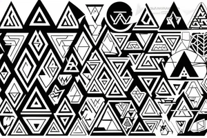 3 black triangles valknut tattoo idea