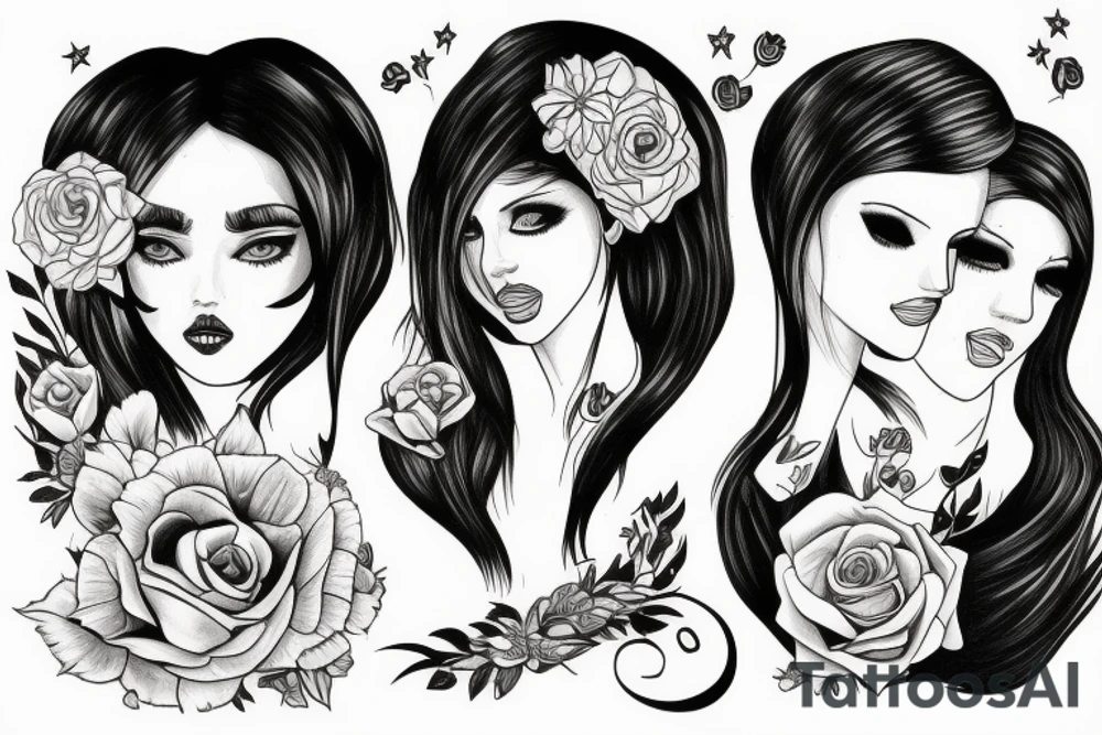 Two daughters are 2 sisters tattoo idea