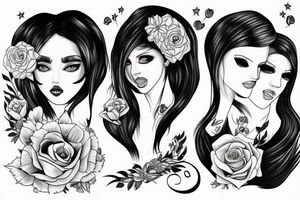 Two daughters are 2 sisters tattoo idea