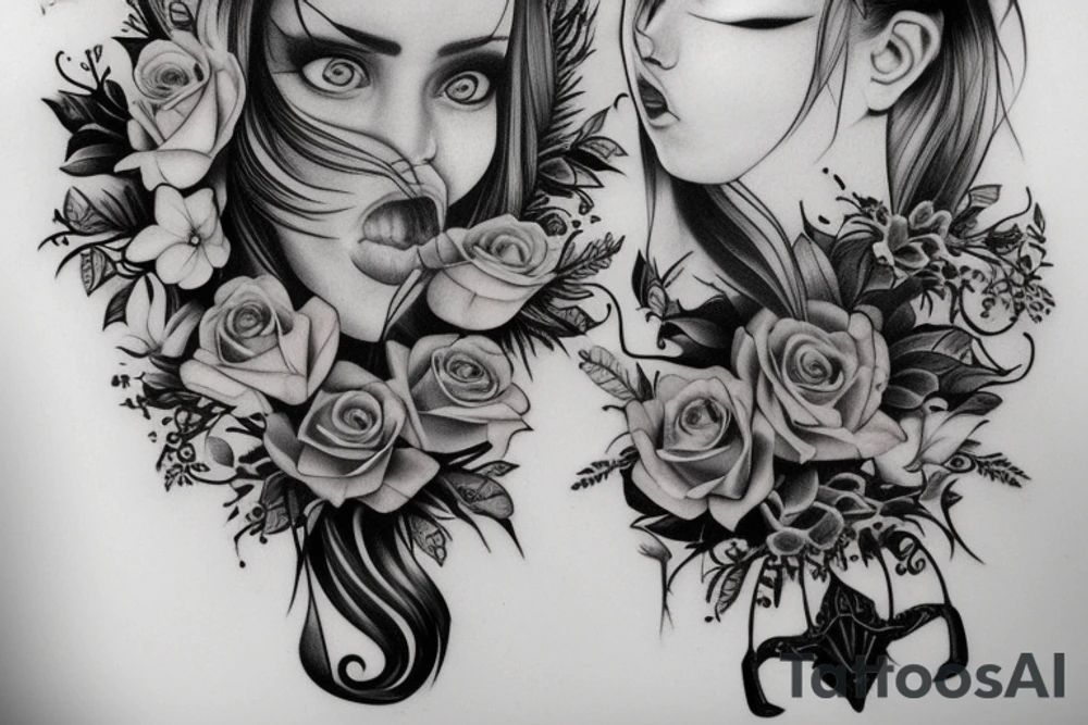 Two daughters are 2 sisters tattoo idea