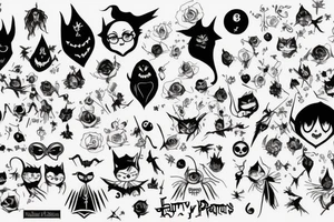 Harry Potter, Children, Mistic, October, May, Family, Love, Rose, Music, Nightmare before Christmas, Cats tattoo idea