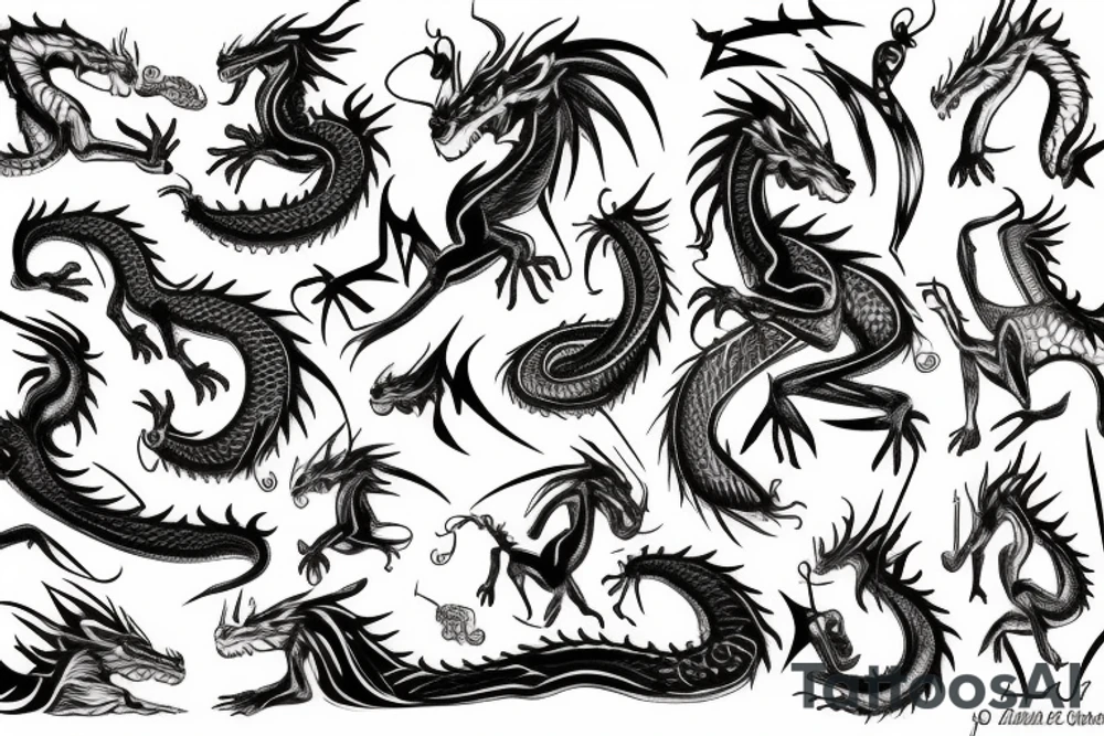 Dragon Unicorn tattoo idea