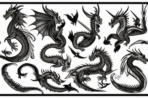 Dragon Unicorn tattoo idea
