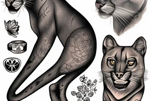 Cougar on arm tattoo idea