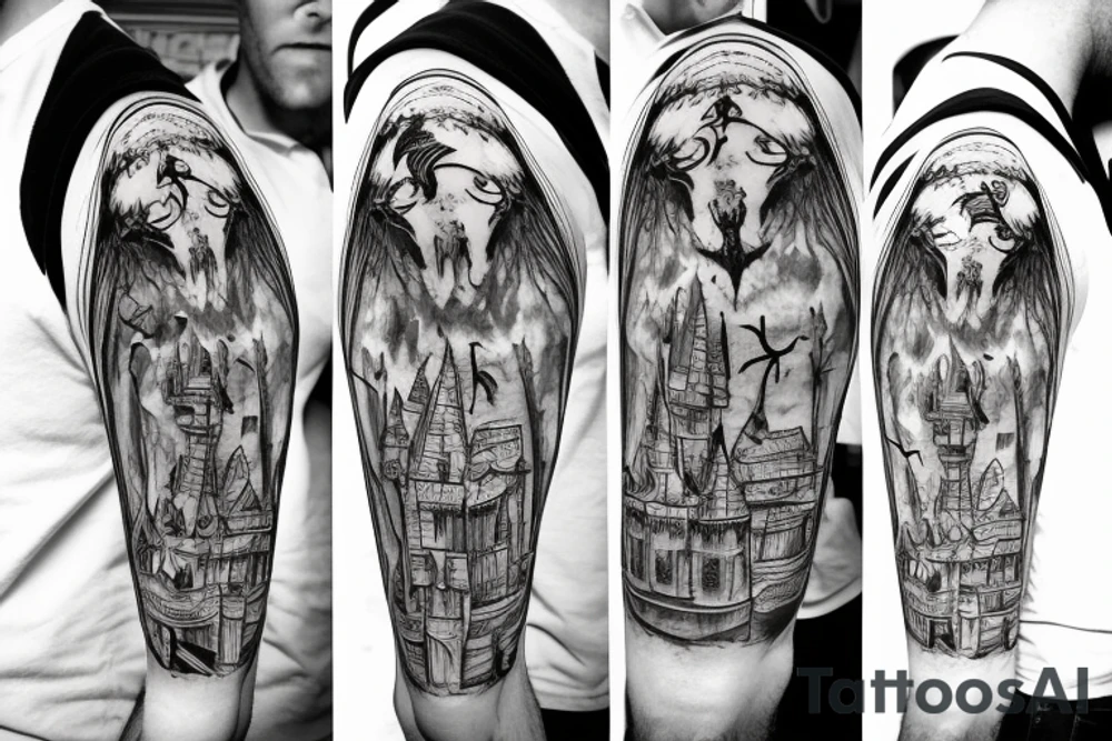harry potter in the nightmare before christmas tattoo idea