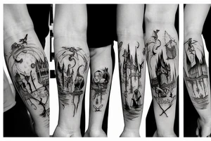 harry potter in the nightmare before christmas tattoo idea