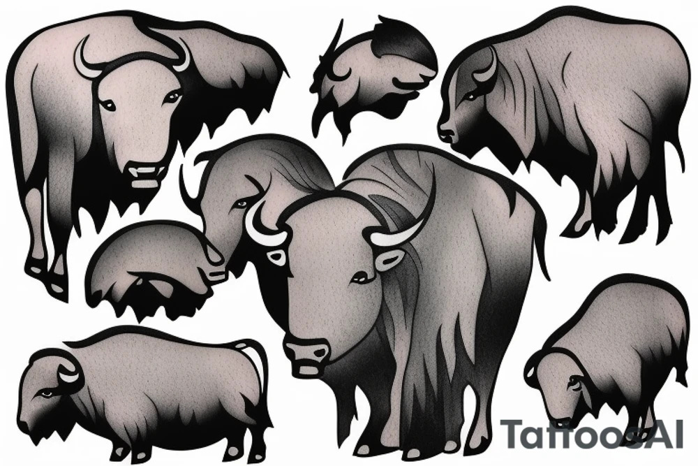 Buffalo waterfall tattoo idea