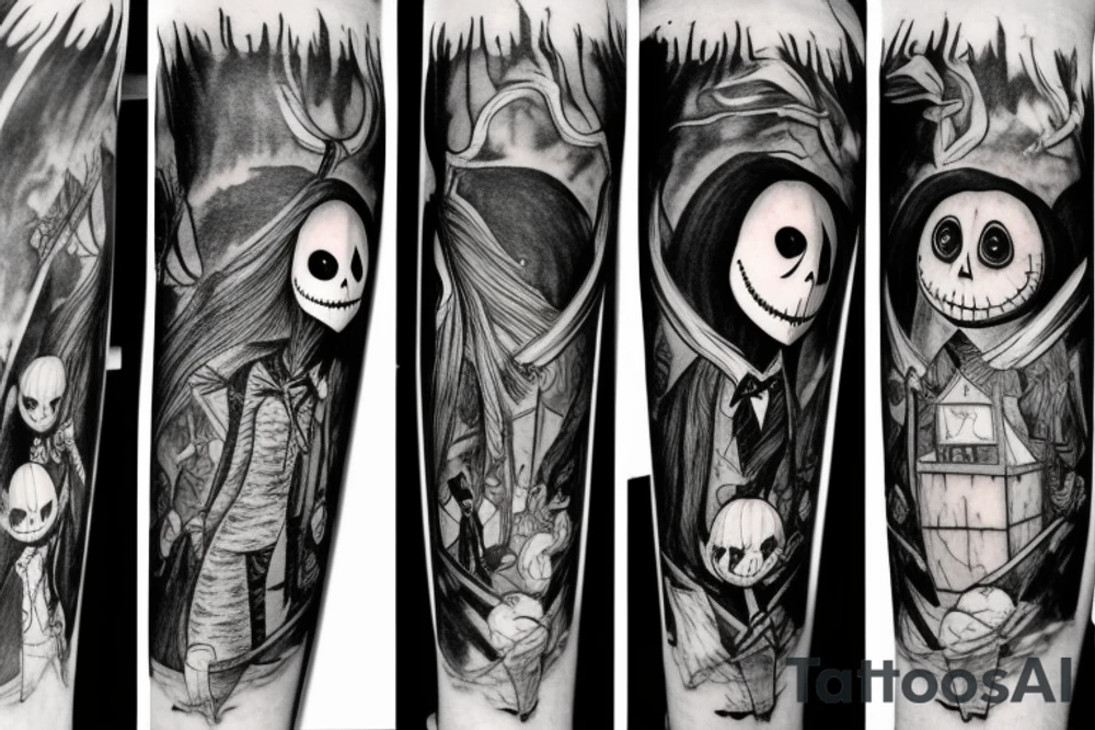 nightmare before harry potter tattoo idea