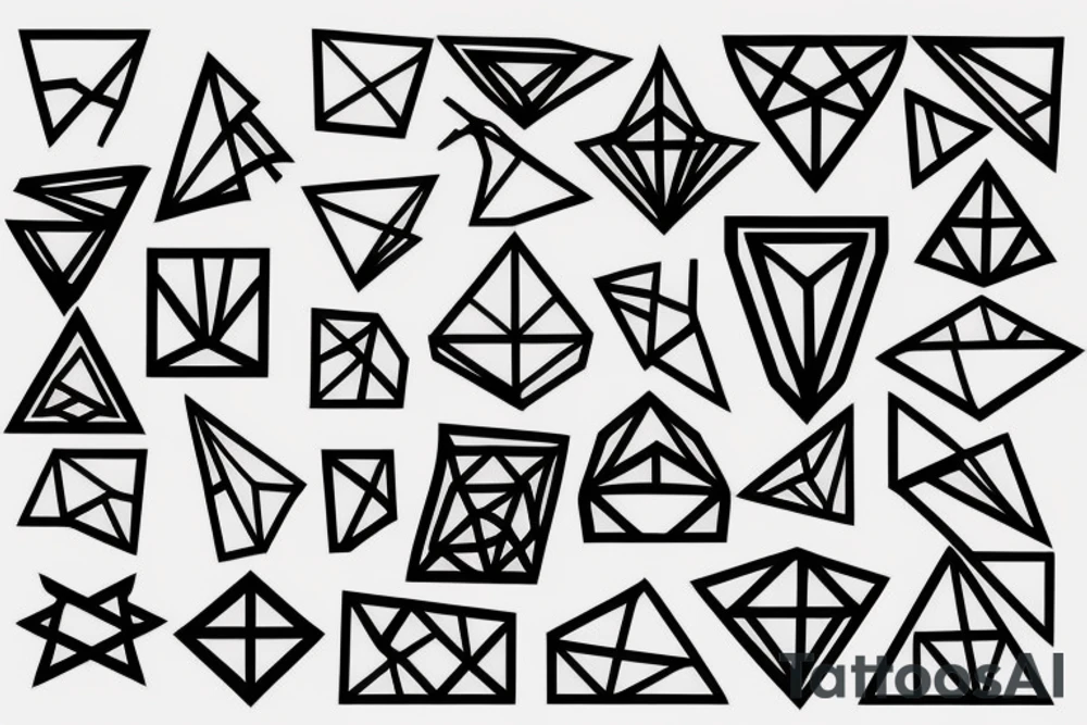 Geometric shapes tattoo idea