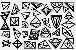 Geometric shapes tattoo idea