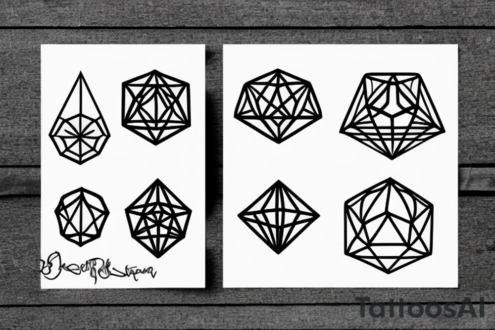 Platonic solids tattoo idea