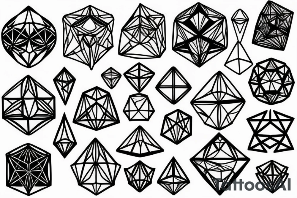 Platonic solids tattoo idea