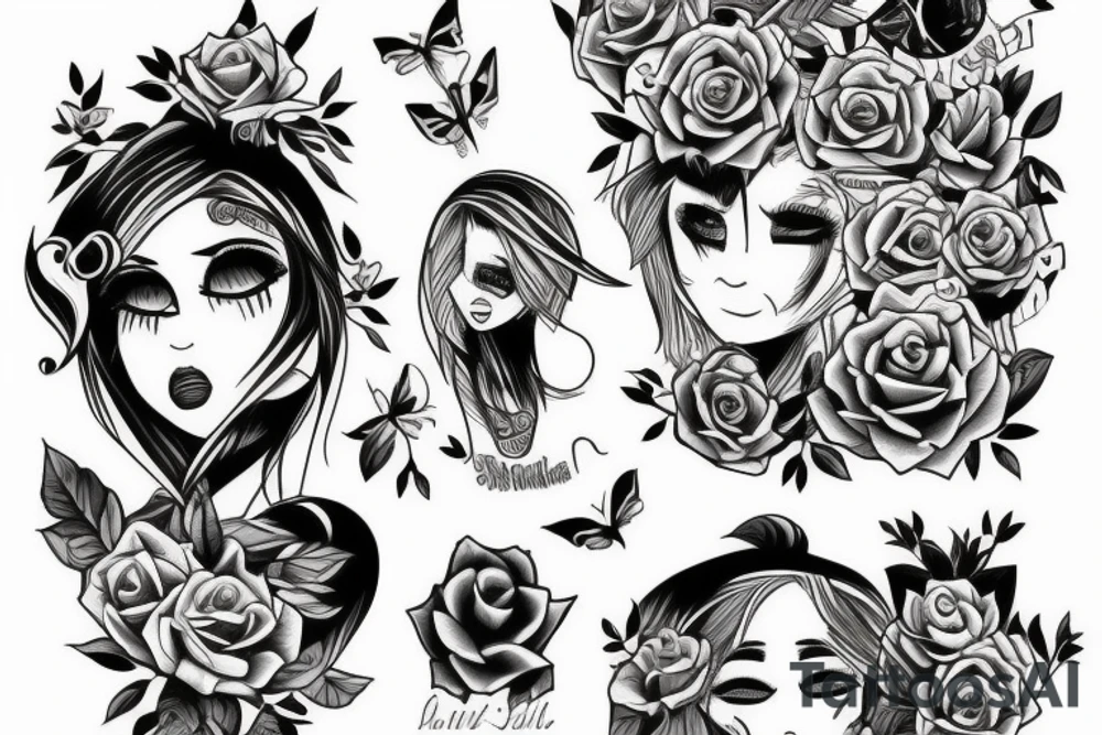boy girl twins tattoo idea