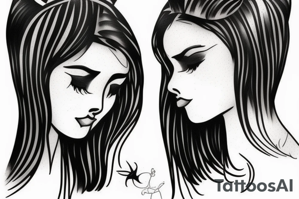 boy girl twins tattoo idea