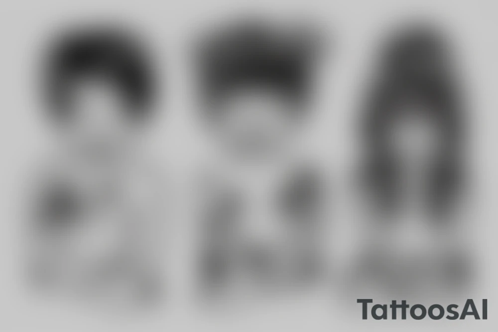 twins boy and girl tattoo idea