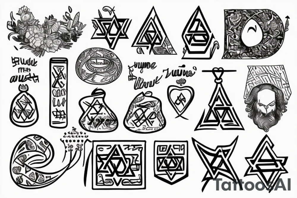 Something that represents Judaism along with love for Israel tattoo idea