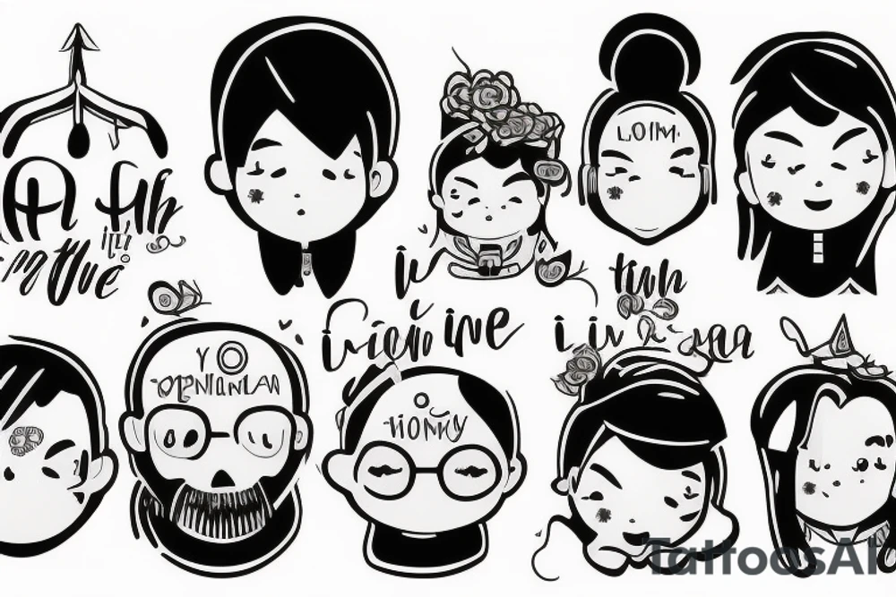 Family that lives far away but the strong bond keep them close tattoo idea