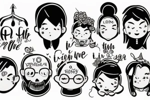 Family that lives far away but the strong bond keep them close tattoo idea