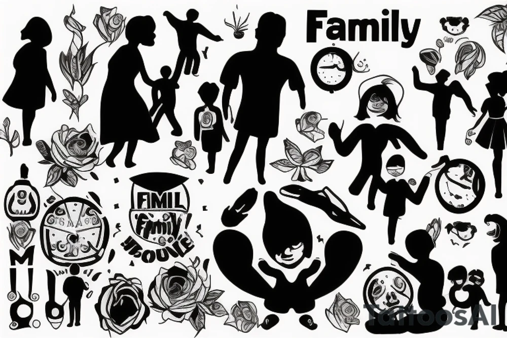 Family that lives far away but the strong bond keep them close tattoo idea