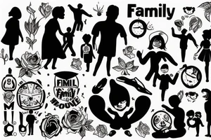Family that lives far away but the strong bond keep them close tattoo idea