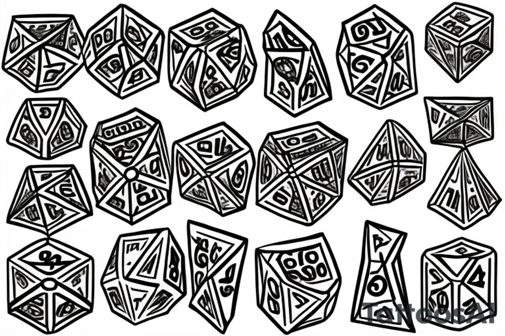 20 sided dice tattoo idea