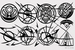 Arrow and globe tattoo idea