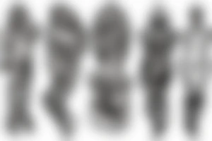 A VOLCANO and three figures in robes tattoo idea