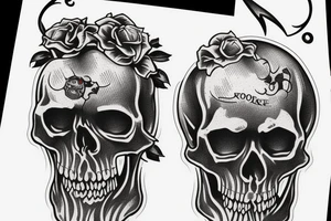 Whiskey glass with a skull words stay true under tattoo idea