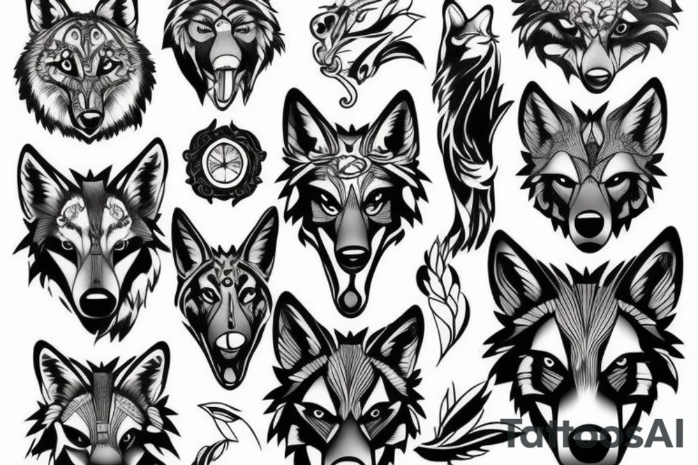 wolf tattoo idea