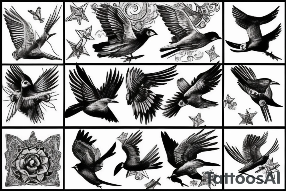 A bird in the sky tattoo idea