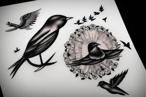 A bird in the sky tattoo idea