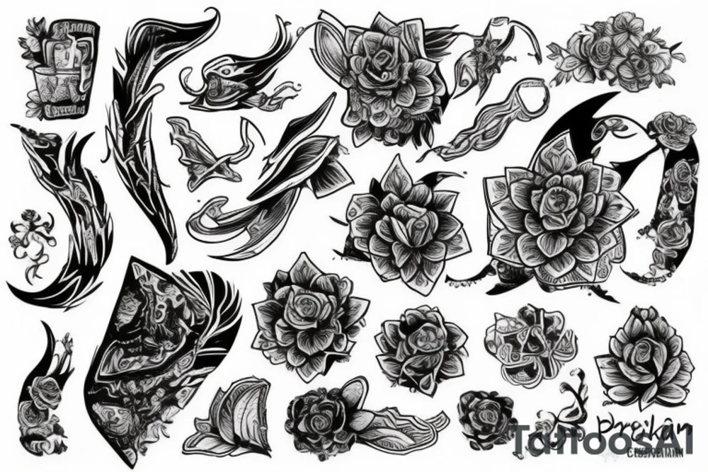 Славянские узоры с рунами на фоне леса tattoo idea