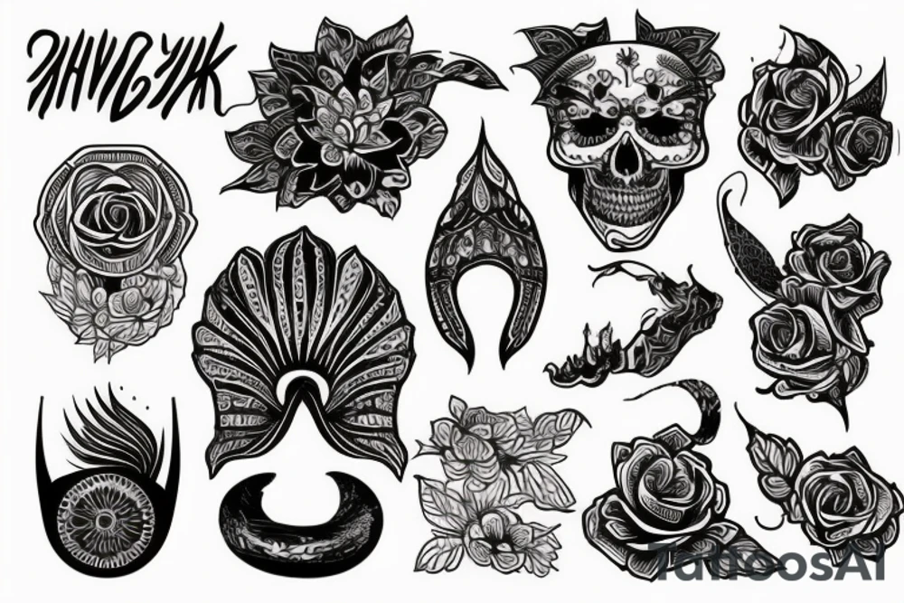 Славянские узоры с рунами на фоне леса tattoo idea