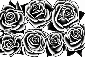 Ten roses going down in a row tattoo idea