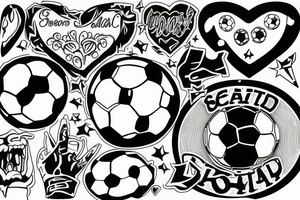 Soccer with a heart tattoo idea